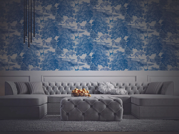 TOILE DE JOUY BLUE - Wallpaper / wall tiles by Officinarkitettura® - view 2