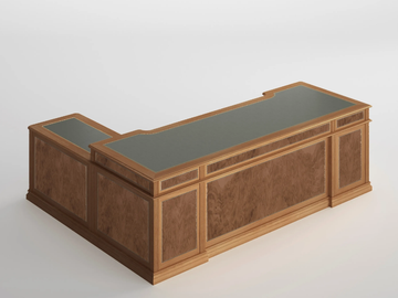 ART&MOBLE - L-shaped wood veneer executive desk by Ofifran - view 2