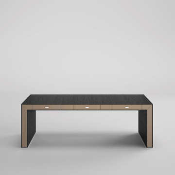 BELESA - Wood veneer executive desk with drawers by Ofifran - view 3