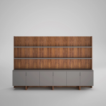 FREEPORT - Freestanding wood veneer office shelving by Ofifran - view 3