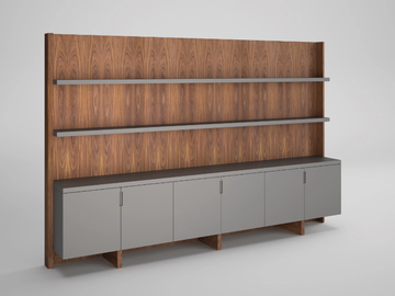 FREEPORT - Freestanding wood veneer office shelving by Ofifran - view 2