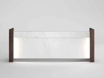 FREEPORT - Wood veneer reception desk by Ofifran - view 2