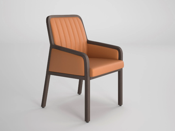 ILIUS - Leather office chair with armrests by Ofifran - view 2