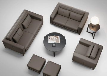 KBAM - 2 seater leather sofa by Ofifran - view 3