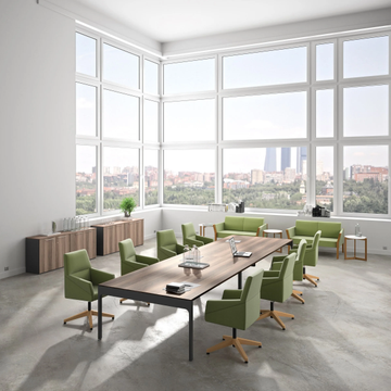 LANCE - Rectangular wood veneer meeting table by Ofifran - view 3