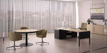 LANCE - Round wooden meeting table by Ofifran - view 3