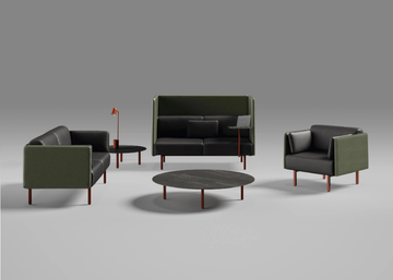 PIEM - 2 seater high-back fabric sofa by Ofifran - view 3