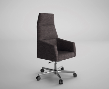 RAY - Fabric executive chair with aluminium base by Ofifran - view 3