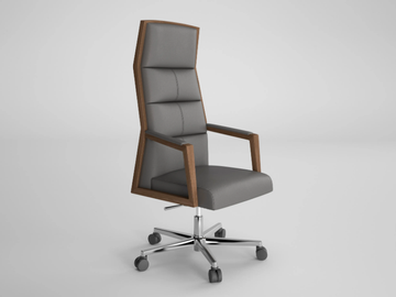SQUARE - High-back executive chair with beech base by Ofifran - view 2