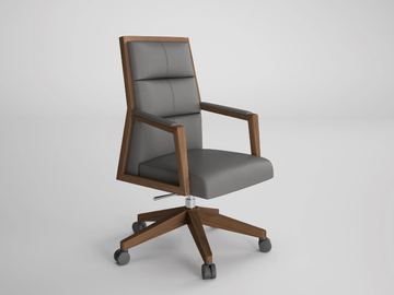 SQUARE - Medium backrest executive chair with beech base by Ofifran - view 2