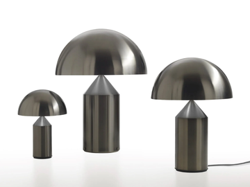 ATOLLO NICKEL - Aluminium table lamp by Oluce - view 2