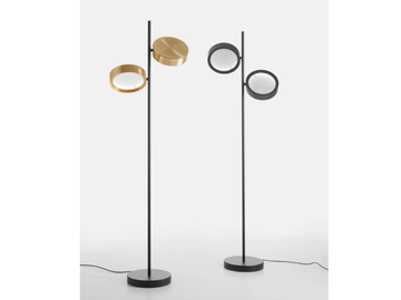 BERLIN - Adjustable metal floor lamp with dimmer by Oluce - view 2