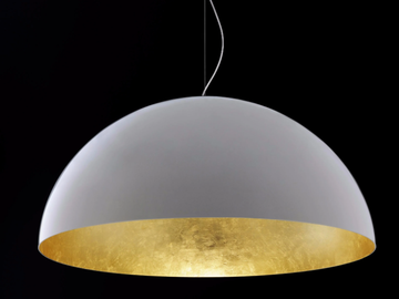 SONORA - 490/OR - Direct light gold leaf and PMMA pendant lamp by Oluce - view 3
