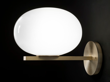 ALBA - 176 - Brass and glass wall lamp by Oluce - view 2