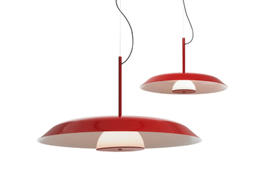 IRIDE - Metal and glass pendant lamp by Oluce - view 2
