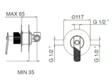 INDUSTRIAL GAS 79216110 - Recessed shower mixer by PALAZZANI - view 3