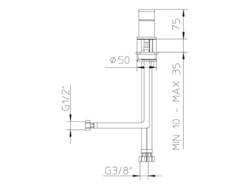 MONTECARLO 80316510 - Single handle countertop washbasin mixer by PALAZZANI - view 3