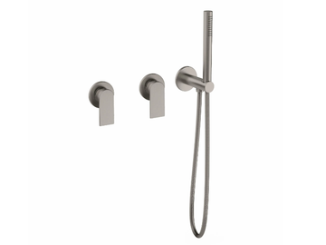 MONTECARLO 80230810 - Recessed 3 hole shower mixer with hand shower by PALAZZANI - view 2