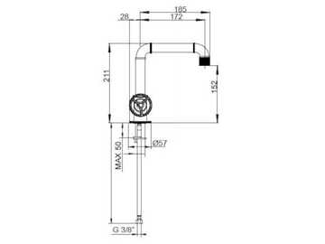 INDUSTRIAL JOB 78301110 - Single handle washbasin mixer by PALAZZANI - view 3