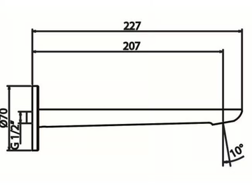 MONTECARLO 9921P210 - Wall-mounted sink spout by PALAZZANI - view 3