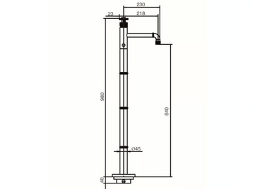INDUSTRIAL JOB 78117910 - Floor standing bathtub tap with diverter and hand shower by PALAZZANI - view 3