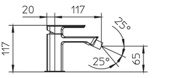 MIS 56401110 - Bidet mixer without waste by PALAZZANI - view 3