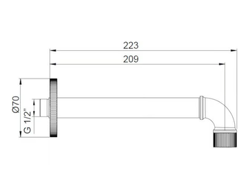 INDUSTRIAL GAS 9921N710 - Wall-mounted bathtub spout by PALAZZANI - view 3