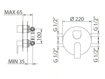MONTECARLO 80226110 - Single handle shower mixer by PALAZZANI - view 3