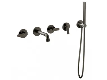 INDUSTRIAL GAS 79138510 - 5 hole bathtub set with diverter and hand shower by PALAZZANI - view 2