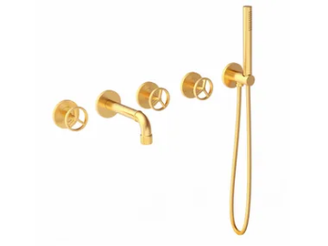 INDUSTRIAL JOB 78138510 - 5 hole bathtub set with hand shower and diverter by PALAZZANI - view 2