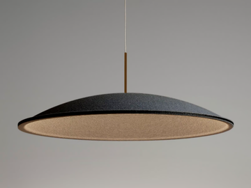 PHI - Acoustic felt pendant lamp by PANZERI - view 3