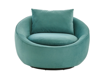 BLOOM CLUB - Swivel leather armchair by PARLA - view 3