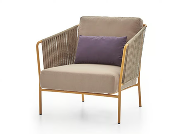 CAPRI - Upholstered easy chair with armrests by PARLA - view 2