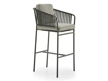 CAPRI - Powder coated aluminium stool with footrest by PARLA - view 3