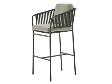 CAPRI - Powder coated aluminium stool with footrest by PARLA - view 2