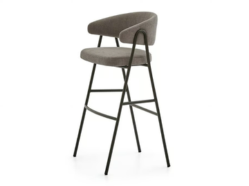 CHIA - Upholstered fabric barstool with armrests by PARLA - view 2