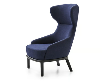 EVE - Wing fabric armchair with armrests by PARLA - view 2