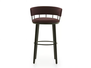 MERU L - Wooden stool with integrated cushion by PARLA - view 3