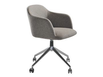 MOD RS - Swivel fabric chair with castors by PARLA - view 3