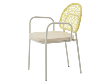 MORWI A - Powder coated aluminium chair with armrests by PARLA - view 2