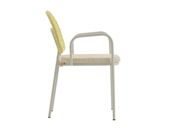 MORWI A - Powder coated aluminium chair with armrests by PARLA - view 3