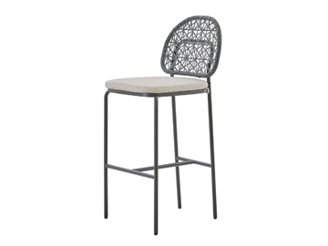 MORWI - Powder coated aluminium stool with footrest by PARLA - view 2