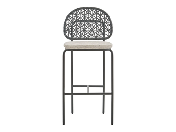 MORWI - Powder coated aluminium stool with footrest by PARLA - view 3