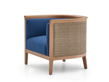 NET - Upholstered easy chair with armrests by PARLA - view 2