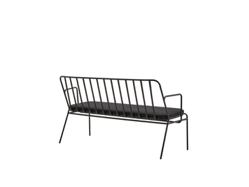 PALM A - Painted metal garden bench with armrests by PARLA - view 3