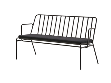 PALM A - Painted metal garden bench with armrests by PARLA - view 2