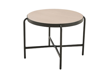 PALM V - Painted metal coffee table with veneer top by PARLA - view 2
