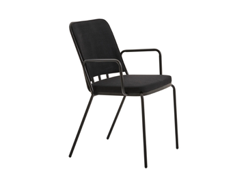 PALM XA - Upholstered painted metal chair with armrests by PARLA - view 2