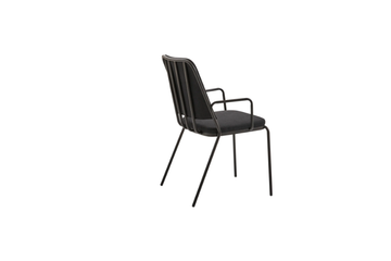 PALM XA - Upholstered painted metal chair with armrests by PARLA - view 3