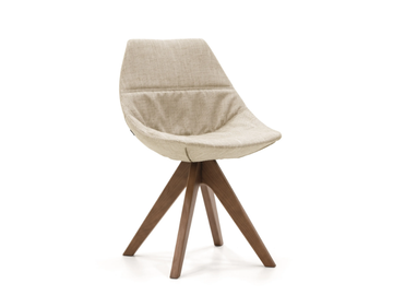 GAMMA - Upholstered fabric chair with wooden legs by PIANCA - view 2